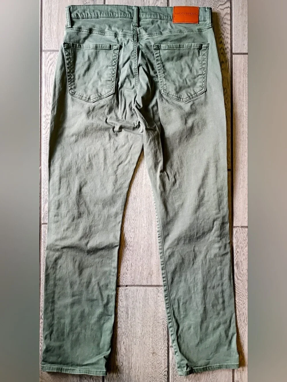 Men's Olive Green Slim Chino Pants